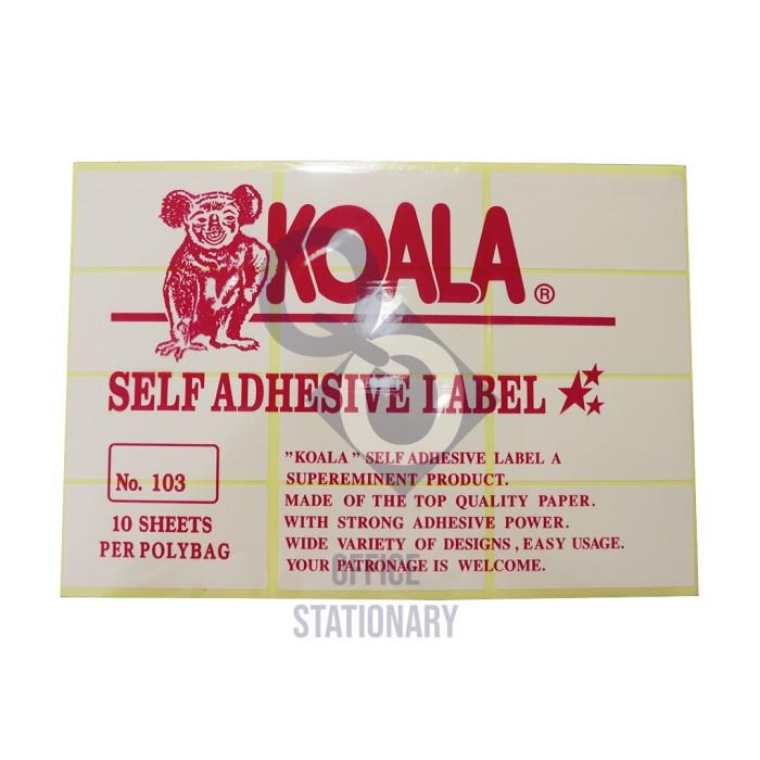 Kertas Sticker Label Koala 103 & 121 - 121 3