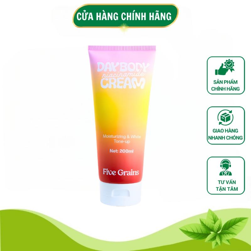 Kem Dưỡng Da Body Five Grains 200ml Kem Dưỡng Ban Ngày Niacinamide, Dưỡng Ẩm…