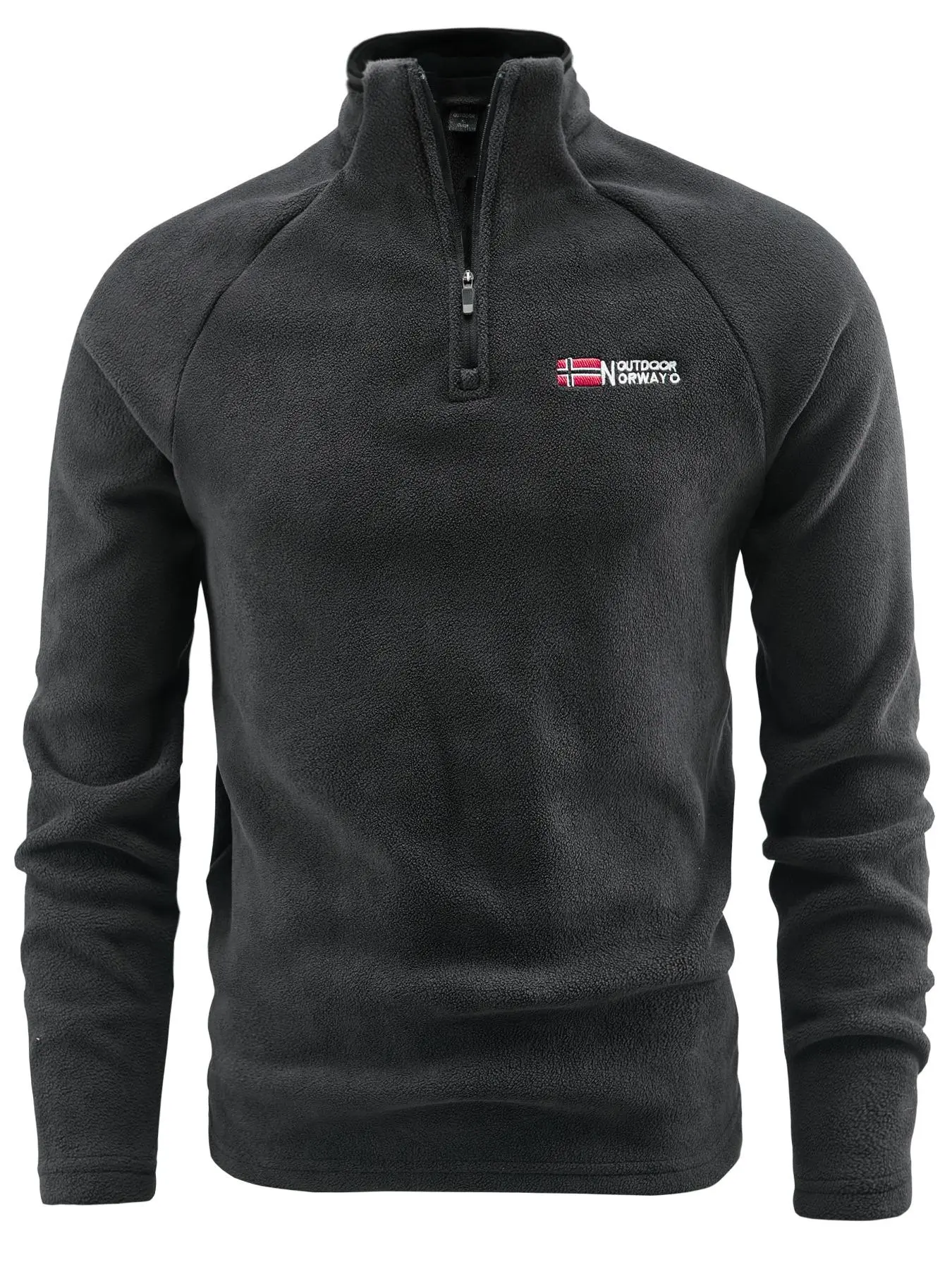 Men's Letter Print Half Zip Fleece Sweatshirt, Regular Fit Casual Soft Comfy Long Sleeve Pullover for Daily Wear, Men's Top for All Seasons