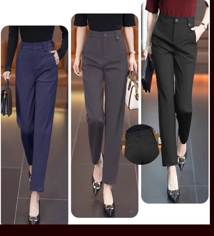 Quần Tây Baggy Nữ Lưng Cao - Phong Cách Tối Giản, Thoải Mái Cho Mọi Hoạt Động - Women, Pants 1