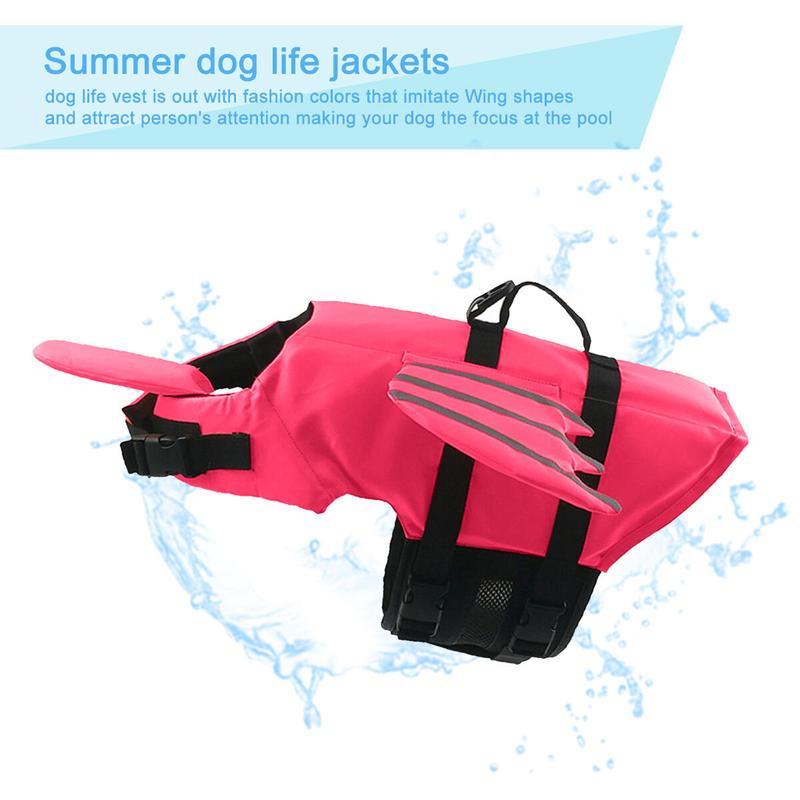 Life Jacket Safety Vest Adjustable Preserver with High Buoyancy Durable Rescue Handle for Small Medium and Large Dog 3