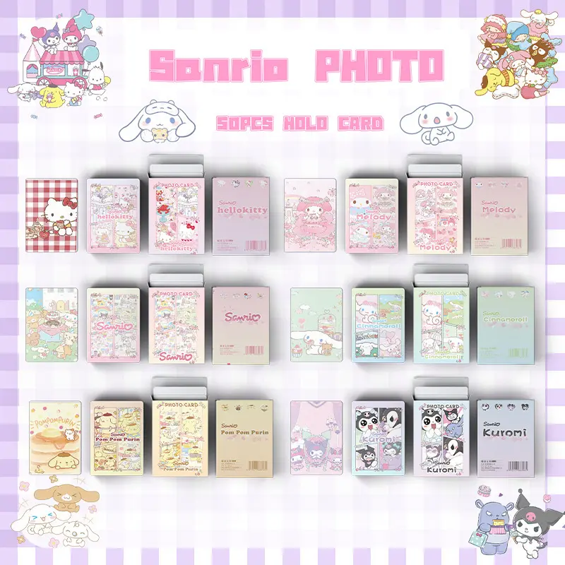 Kad Lomo Album Sanrio Kuromi Cinnamoroll, LINXX, 55 Keping, Kad Foto Kpop, Poskad, Siri
