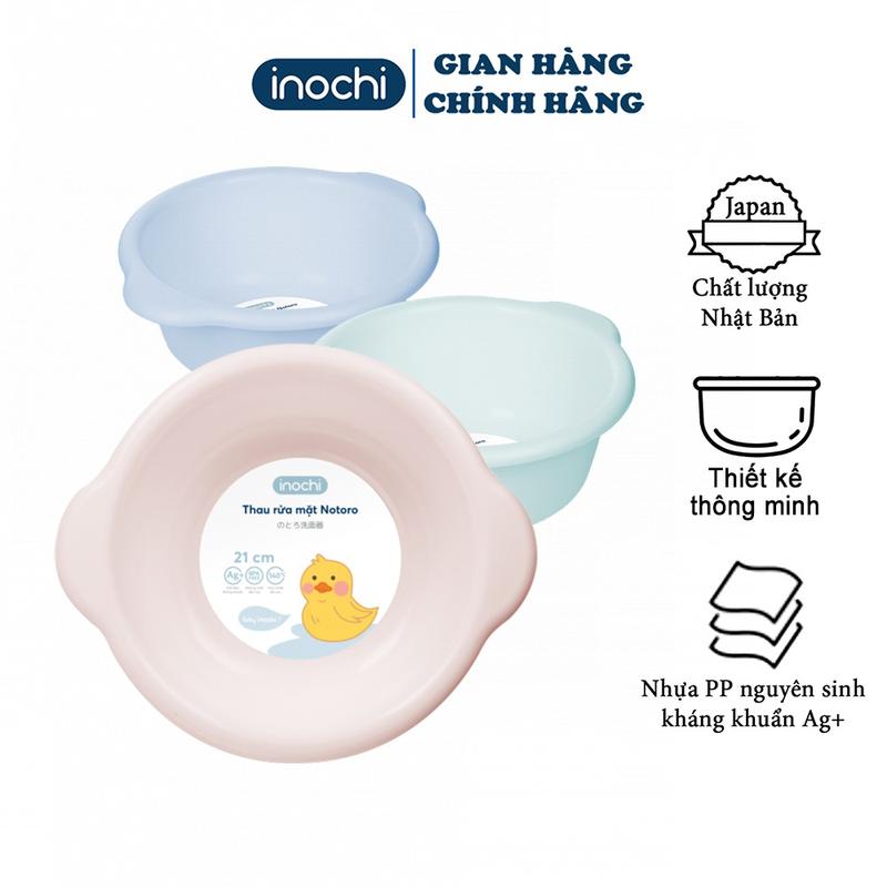  Thau rửa mặt - cho trê em nhựa nguyên sinh kháng khuẩn Ag+ cao cấp Notoro inochi 21 27 32 cm TRM01 Cho Bé 