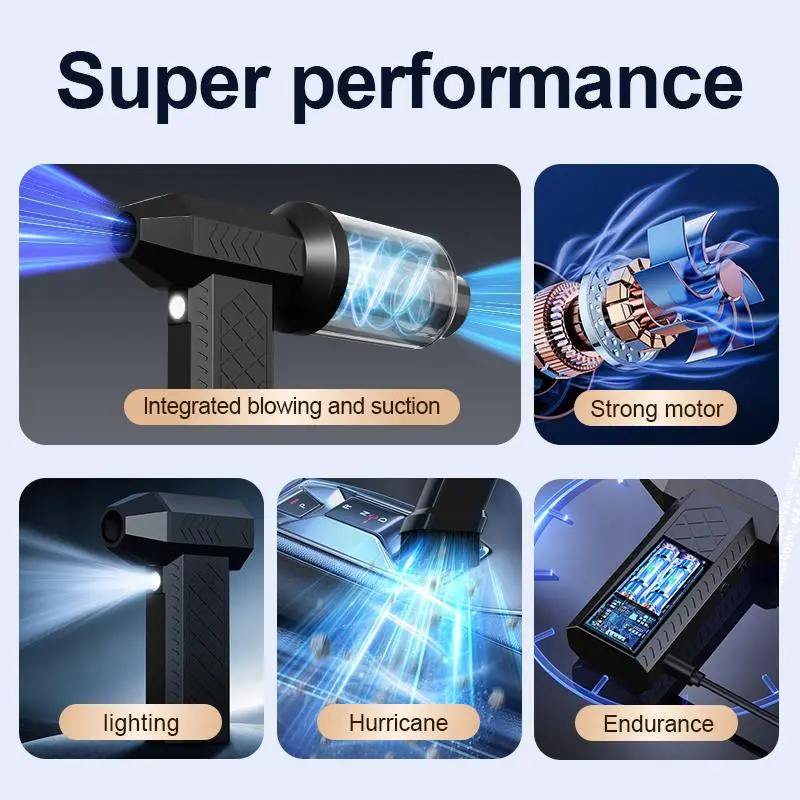 Handheld Vacuum Cleaner, Portable Cordless Blow-suction Integrated Vacuum Cleaner, Three Speed Regulation Brushless Motor Vacuum Cleaner 3