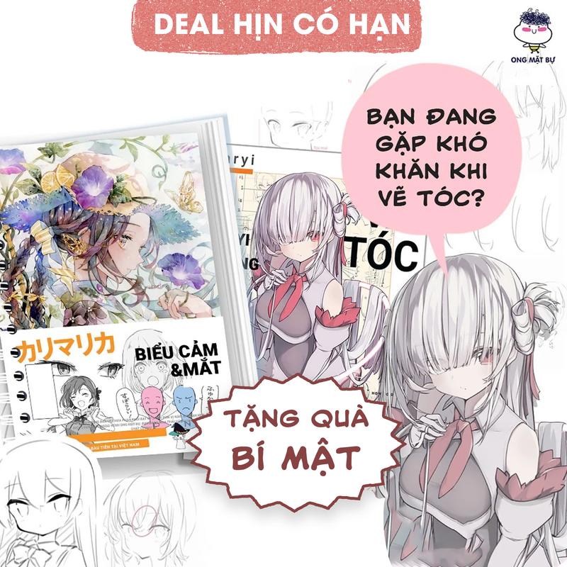 COMBO 2 Sổ (Biểu Cảm + Tóc ) - Mua 1 Tặng 4 Quà - Sổ Vẽ - Sổ Luyện Vẽ - Sketchbook - Ong Mặt Bự - Lỗi 1 Đổi 1
