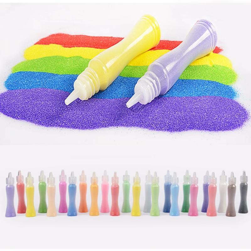 Product Introduction of TT27 Kids Colorful DIY Sand Painting Sand Art Cards Educational toys Art & Craft Creative toys for childrens boy & girls Children's the Color Sand Psinting 12