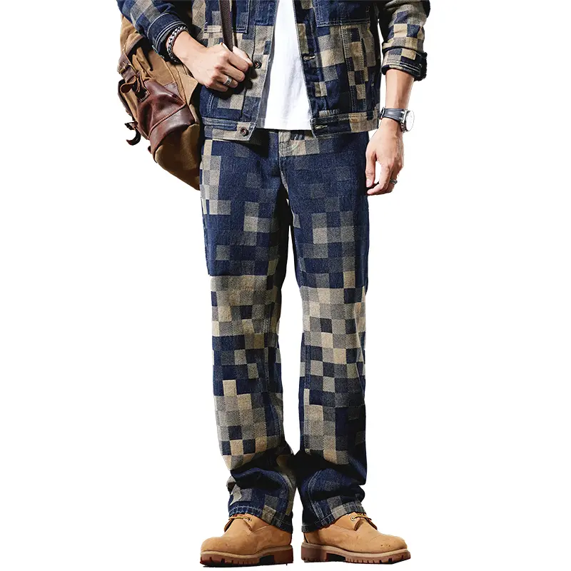 Quần Jean Bông Đường Phố Cao Cấp Mỹ, Dáng Rộng Vừa Vặn, Dành Cho Nam Menswear