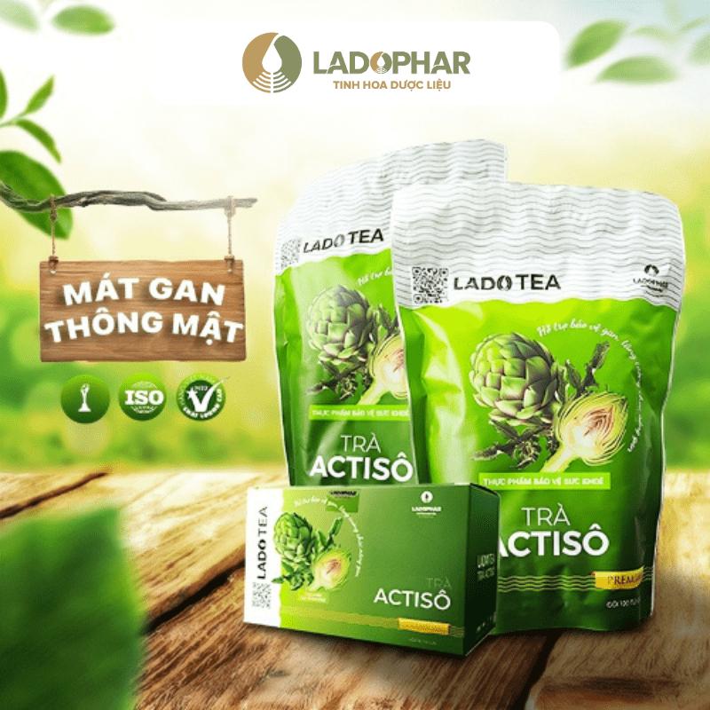 1 gói Trà Atiso túi lọc LADOPHAR tăng cường chức năng gan Lado Tea túi  trà thảo mộc 4