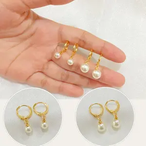 Anting Mutiara Bulat Aksesoris Fashion Perhiasan Wanita ALE12