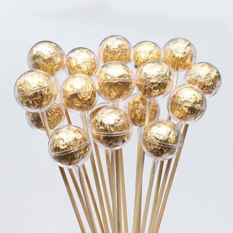 100 Chụp socola quả cầu trong suốt đựng sô cô la 14 2 làm bằng nhựa đường kính 4cm gói hoa tặng quà valentine