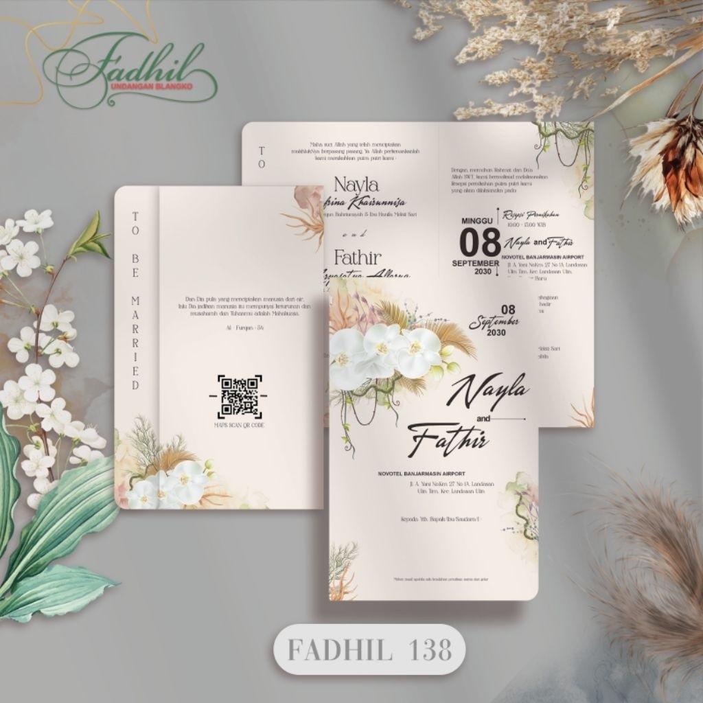 Undangan Pernikahan Kekinian FADHIL 138 Elegan Modern Paket Lengkap 100 PCS Gratis Label & Plastik - JanjiKita | Default