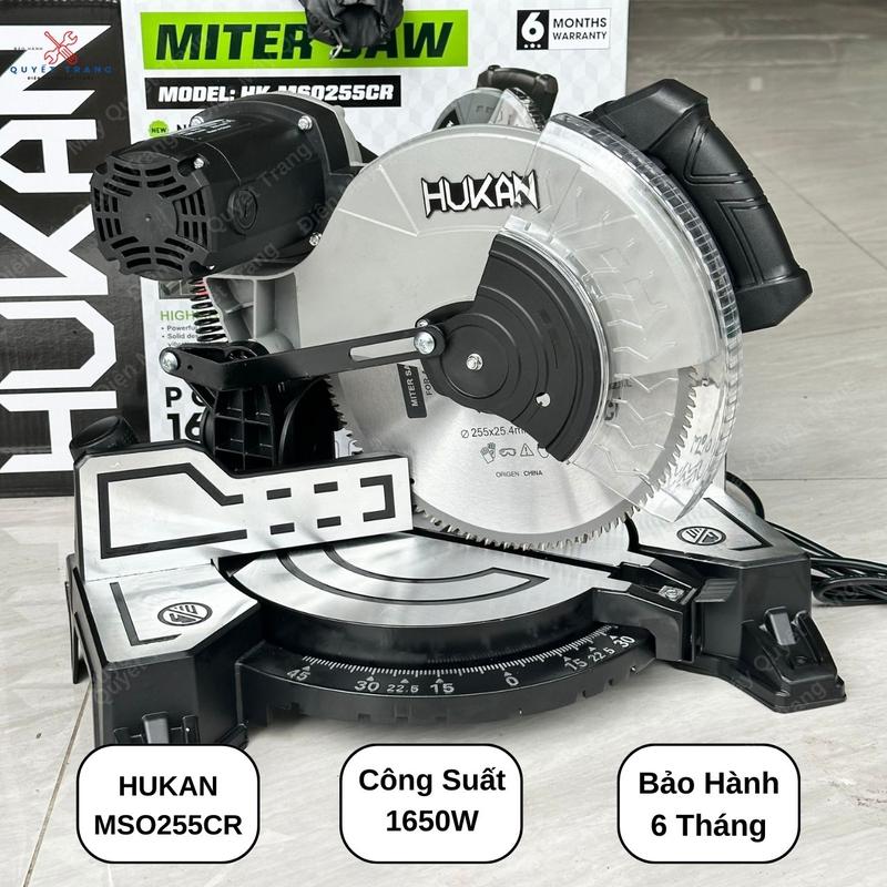 Máy Cắt Nhôm Hukan MSO 255 CR Công Suất 1650W Đĩa Cắt 255mm Chính Hãng Hukan