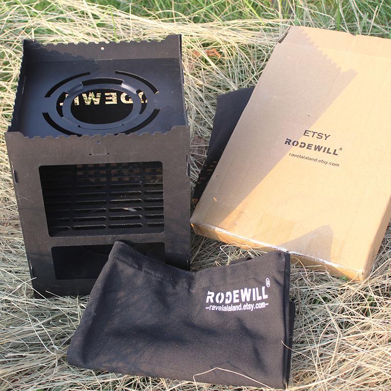 Product Introduction of Portable Camping Stove, Detachable Outdoor Firewood Stove, Multifunctional Camp Stove for Cooking & Heating, Camping & Hiking Equipment 8