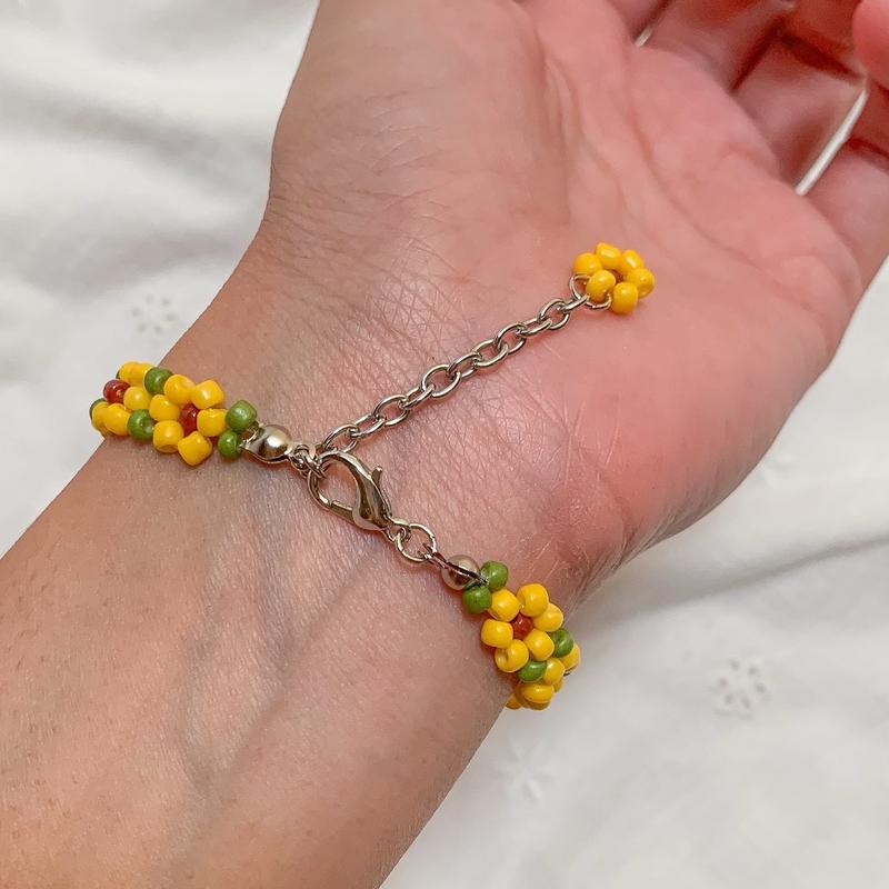 Sunflower Bead Bracelets Gelang Manik Aesthetic 3
