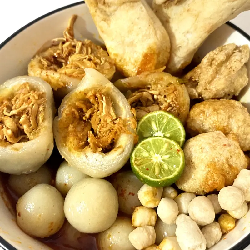 Baso Aci Ayam Suwir Pedas Makanan Instan 3