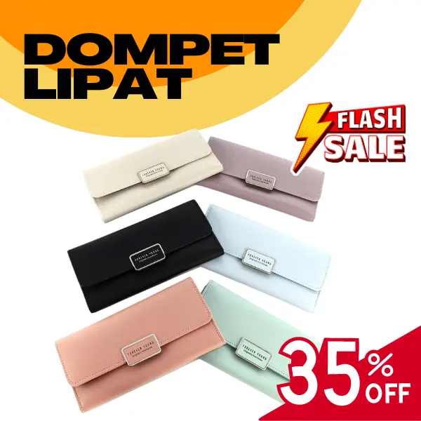 Dompet Wanita Lipat Panjang Kulit PU Fashion Keren Import Asli Original Murah DM1