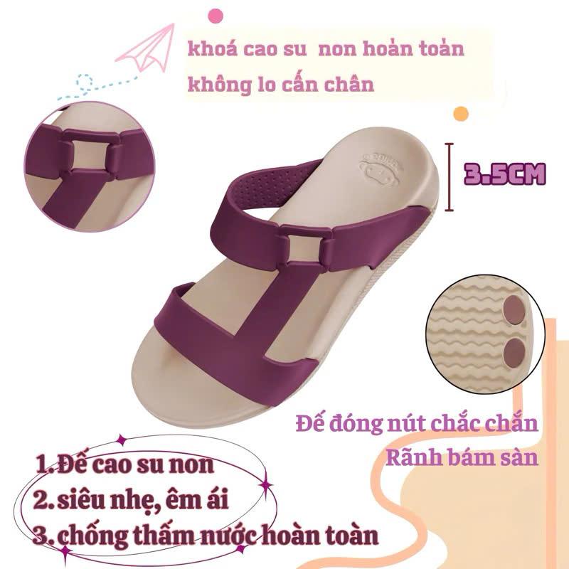 Dép Thái Lan Nữ MONOBO MONIGA 7.6 Quai Ngang Chữ H Nhẹ Chân DéP Shoes GiàY Cao Su 2