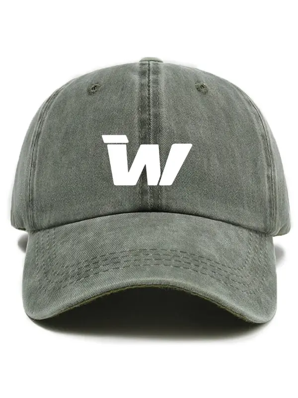 Unisex Casual WW Embroidery Baseball Cap, Vintage Washed Distressed Soft Top Outdoor Sun Protection Cap, Fashion Accessories for Men & Women 3