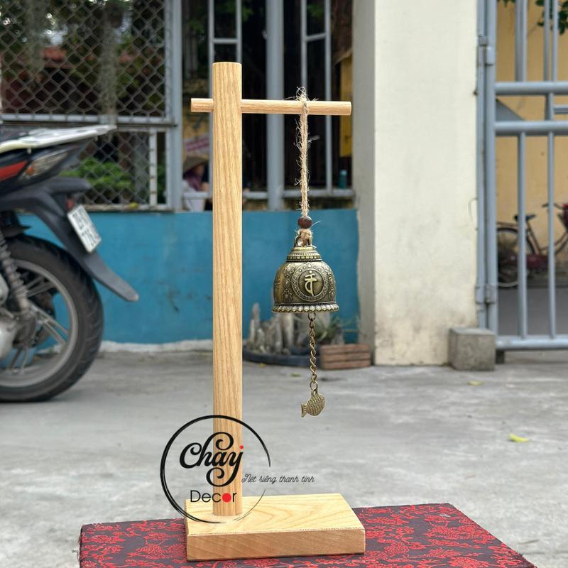 Set Kệ Gỗ Treo Chuông Gió Bình An, Set Chuông Bình An Chay Decor 6