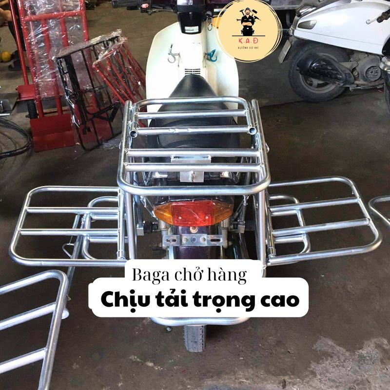  Giá chở hàng 2 cánh cho xe dream baga chở hàng đa năng dành cho xe máy có lắp mở cốp xe và bình xăng tuýp D21. chịu tải trọng cao baga chở hàng cồng kềnh Phụ Kiện xe máy Phụ Tùng 
