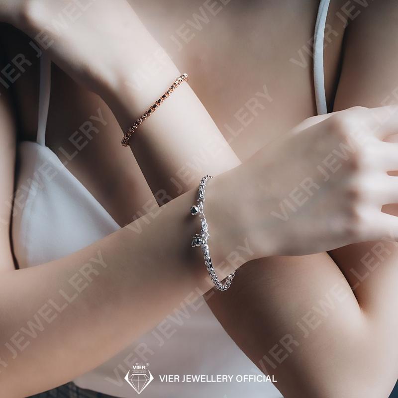 Vier Edition 12926-8437 gelang simple wanita 4mm 0