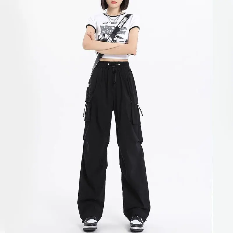 ZAYIDA Kiya Cargo pants -Celana Cargo Pants Wanita Highwaist Loose Korean Style - Celana Kargo Wanita Jumbo Tali Serut Kain Drill Panjang