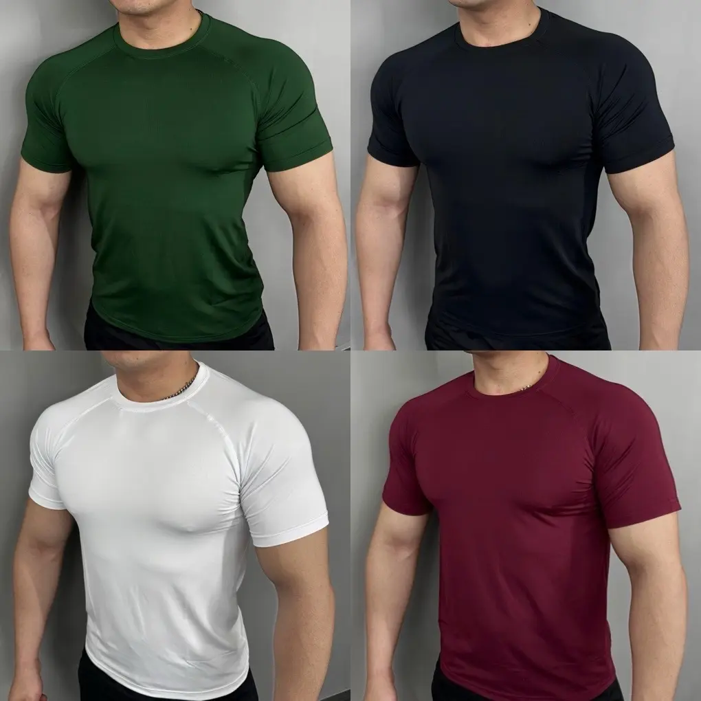 Áo thun gym thể thao,áo trơn sport Nam Cổ Tròn