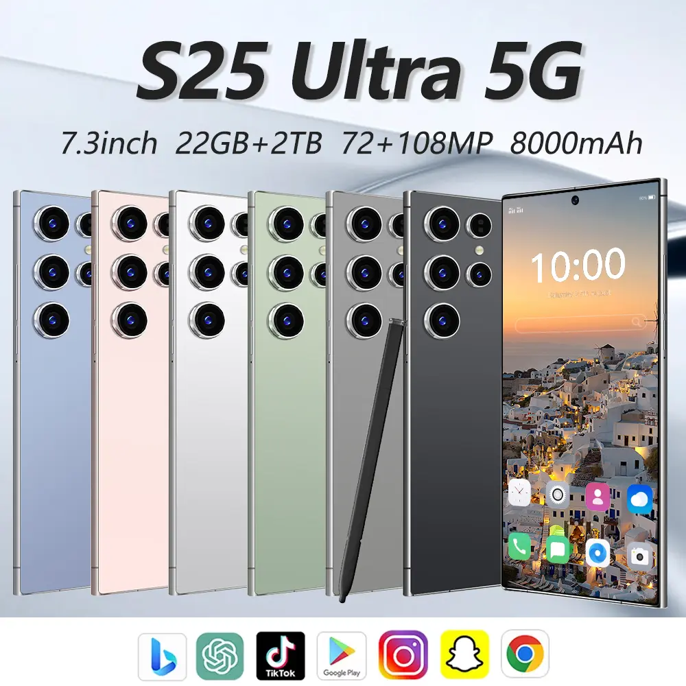 [ Flash Sale ] 2025 New Điện thoại di động mới Samsng Galay S25 Ultra Điện thoại android 7.3inch Màn hình chất lượng cao 16GB+1TB Kho lưu trữ lớn 8000mAh Nhanh lên nạp, Gaming phone COD