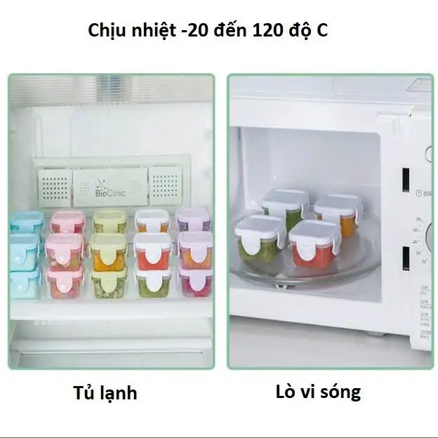 Hộp Trữ Đông ,Khay Trữ Đông Có Nắp 60ml Bảo Quản Đồ Ăn Dặm Cho Bé Goodbabyvn 4