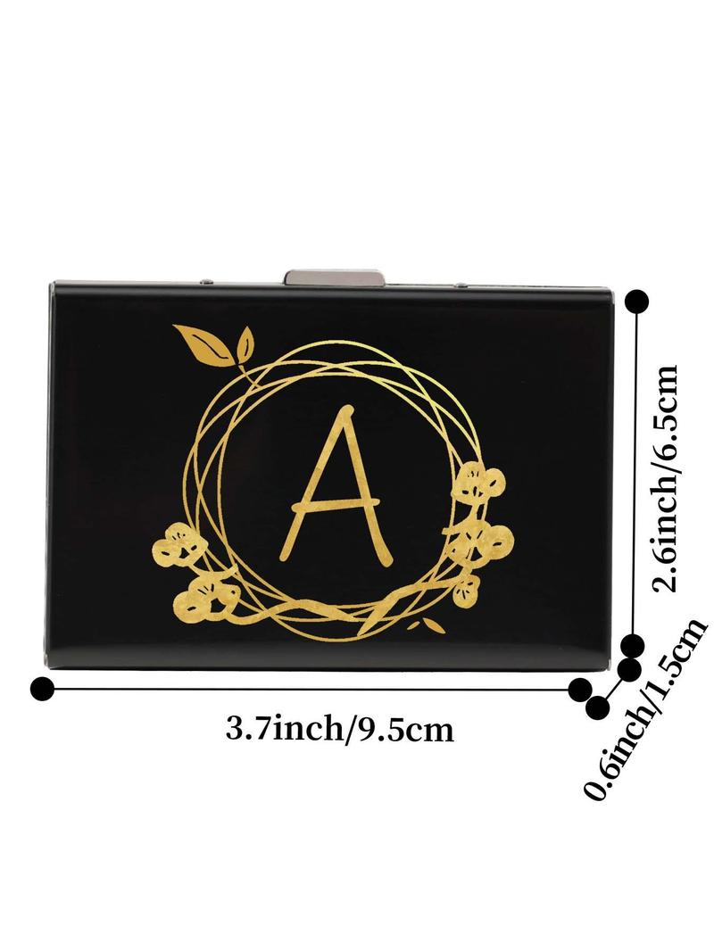 Product Introduction of Letter Pattern Card Holder, Ultra-thin Anti Magnetic Credit Card Clip, Creative Letter Printing Card Clip for Leisure and Fashion 1