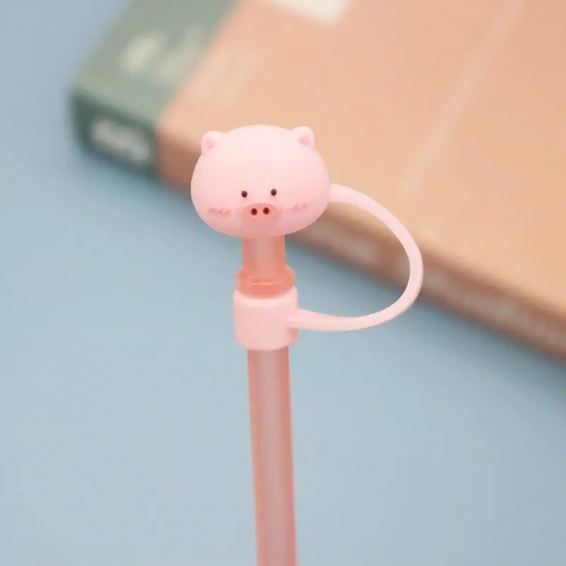 Nắp đậy ống hút 3D hoạt hình dễ thương, nút đậy ống hút chống bụi nhiều màu 1