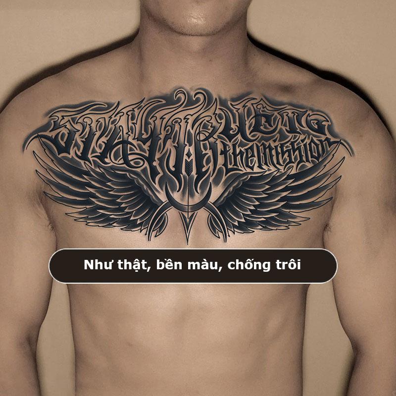 Hình xăm dán lưng ngực 15 ngày chống nước HX-001, miếng dán hình xăm tạm thời nhật cổ cực đẹp