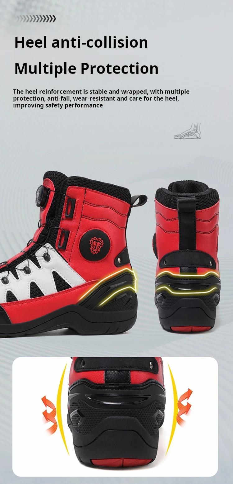 Product Introduction of Men Boots Motorcycle Casual Shoes Microfiber Waterproof Anti-slip Outdoors Travel Equipment Sneakers Motorcycle Shoes Riding 6