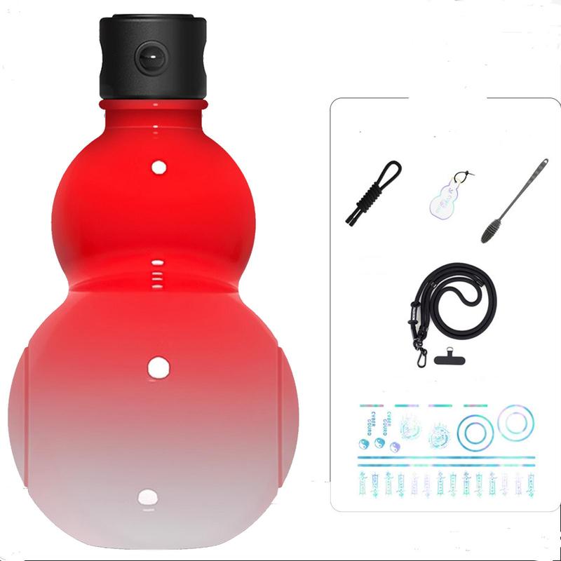 Product Introduction of 900ml Sports Water Bottle, 1 Count Gourd Shaped Water Bottle with Strap & Sticker, Large Capacity Drinking Cup for School Gym Camping Hiking 7