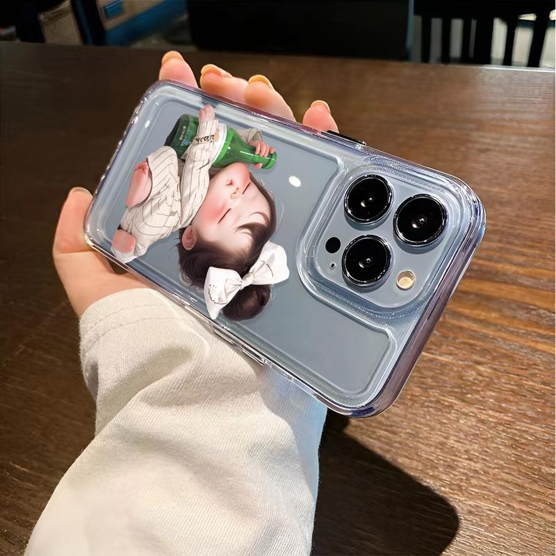 Product Introduction of Ốp Không Gian Trong Suốt, Dành Cho iPhone 16 Pro Max, 11, 15promax, 14, 13, 12, 7Plus, X, XS Max, 8, 7, Thiết Kế Cô Gái Ngủ, Ốp Chống Sốc 6