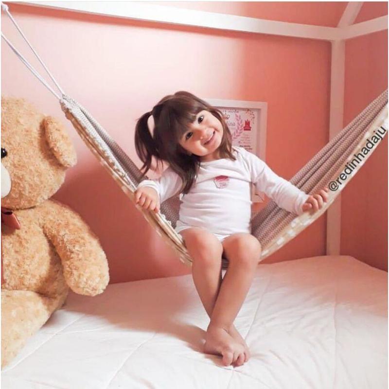 INS Children's Swing Indoor Outdoor Hanging Basket Kids Hanging Cloth Bag Baby Home Cartoon Hammock 4