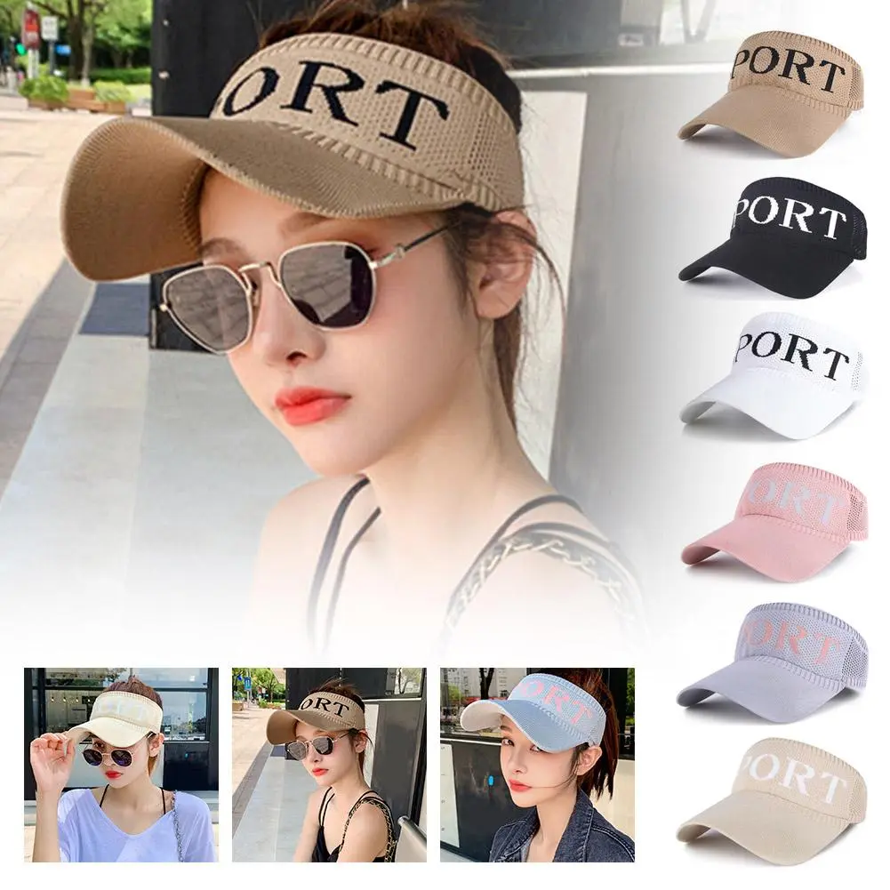 New 2024 Womens Sun Hat Korean Outdoor Cap with Visor for Sports Beach and Travel Perfect E8L9