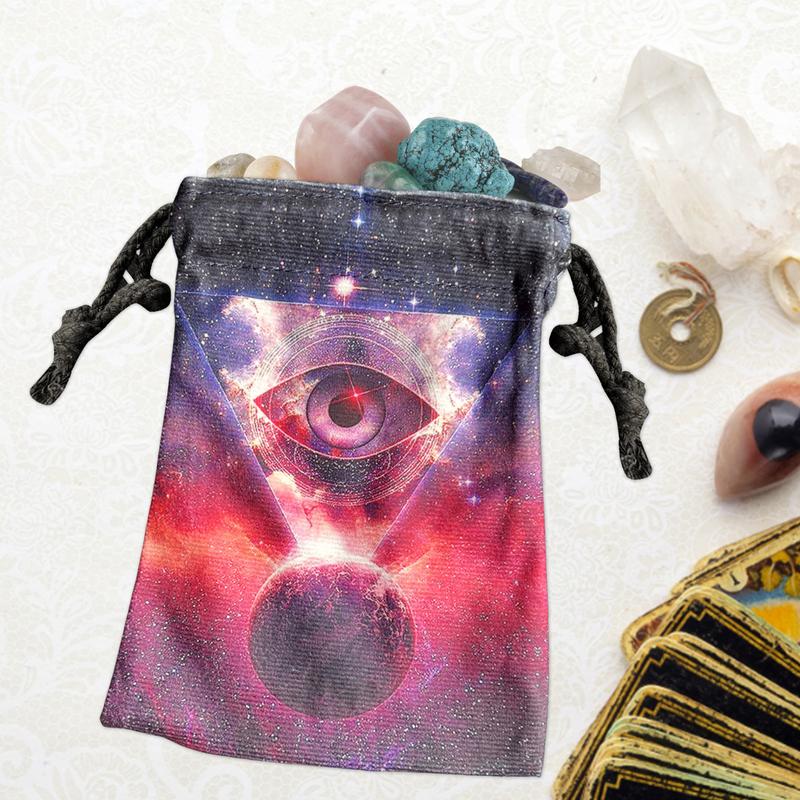Tarot Card Velvet Bag | Spiritual Tarot Dices Drawstring Pouch - TikTok ...