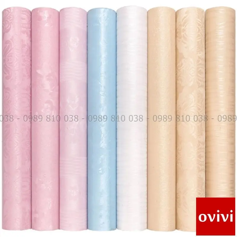 Giấy dán tường 10m giá rẻ  hoa văn 3d đẹp dày dặn dán phòng ngủ phòng khách Ovivi