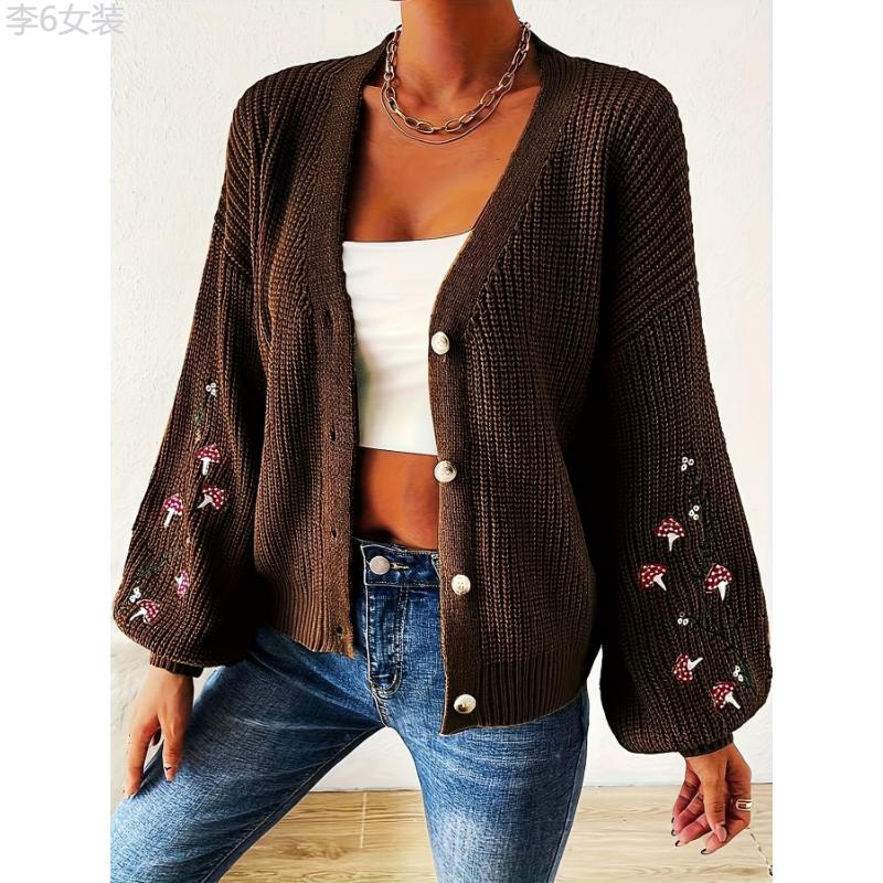 Embroidered cardigan plus size best sale