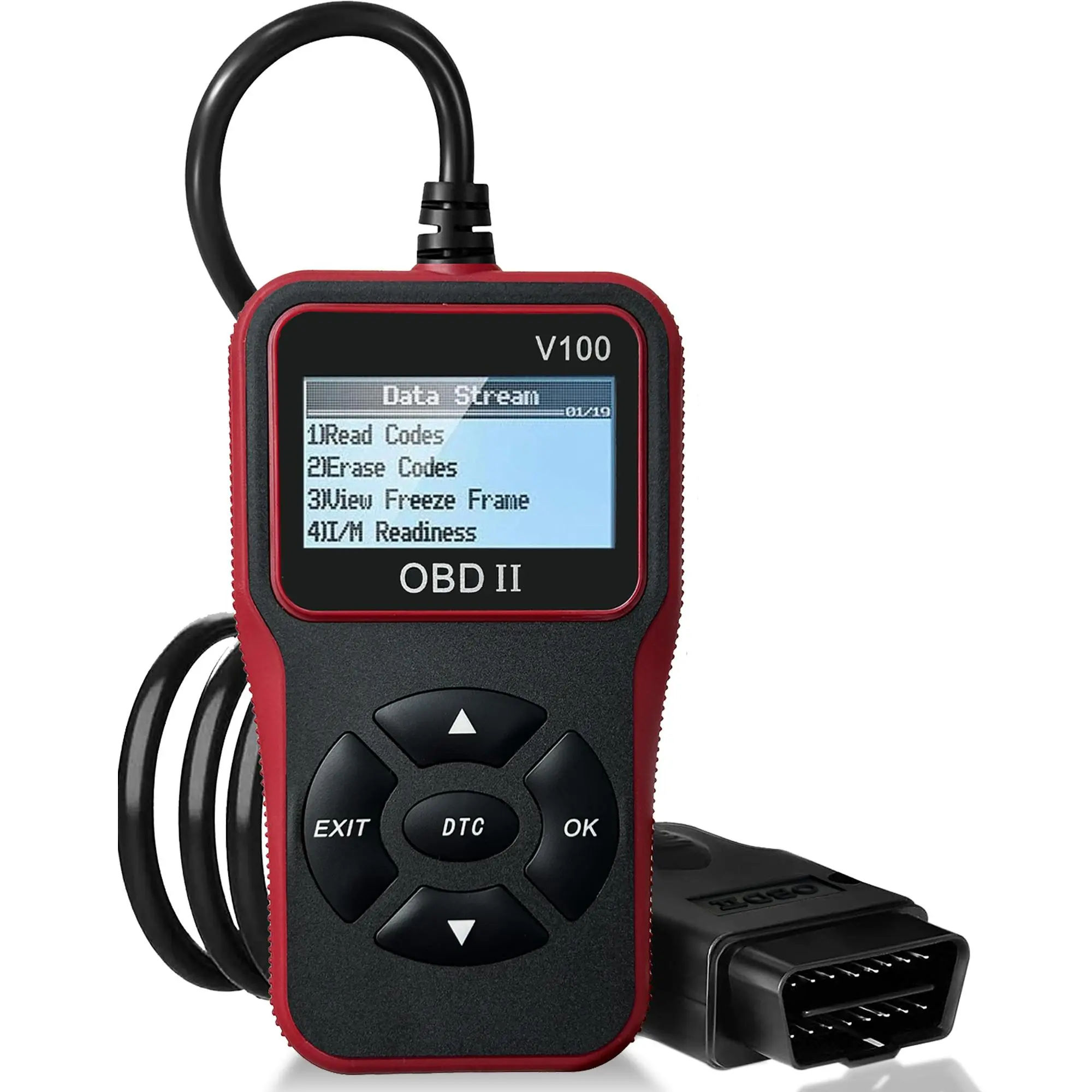 OBD2 Scanner Code Reader, Car Check Engine Tool, Automotive CAN Diagnostic Tool, Read and Erase Fault Codes, Universal for All OBD II Protocol Cars After 1996, Car Repair Tools