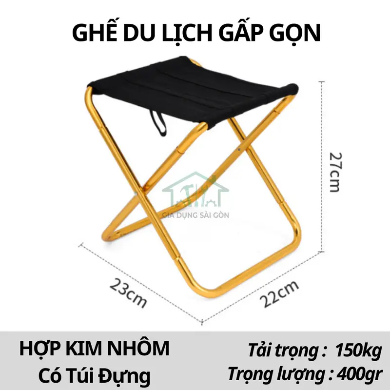 Ghế xếp dã ngoại gấp gọn có túi đựng tiện dụng – Chất liệu chắc chắn dễ dàng du lịch, câu cá, dã ngoại, xếp hàng đợi 4
