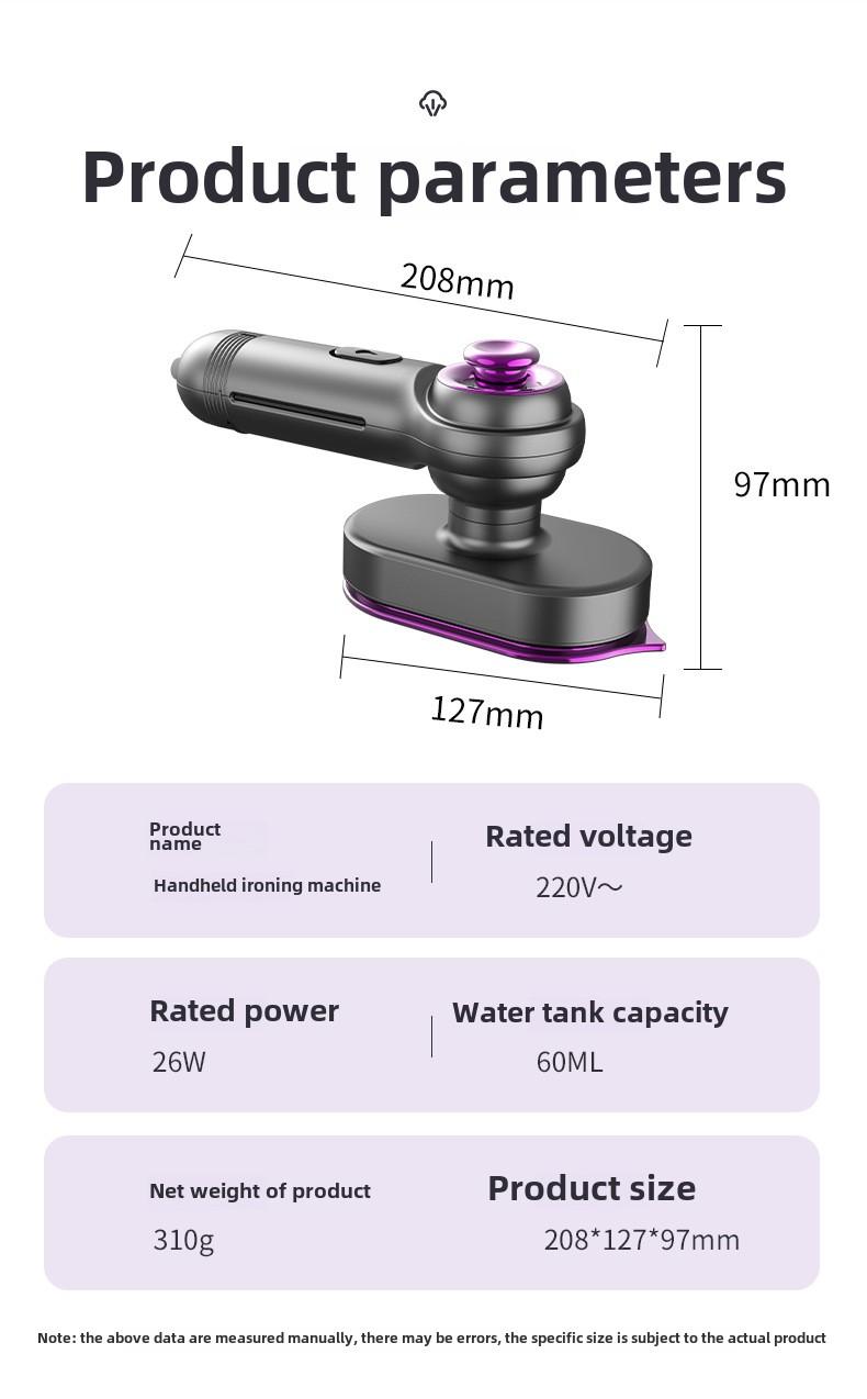 Product Introduction of Mini household small portable dry and wet dual-use rotary folding atomizing steam electric iron hanging ironing machine 12