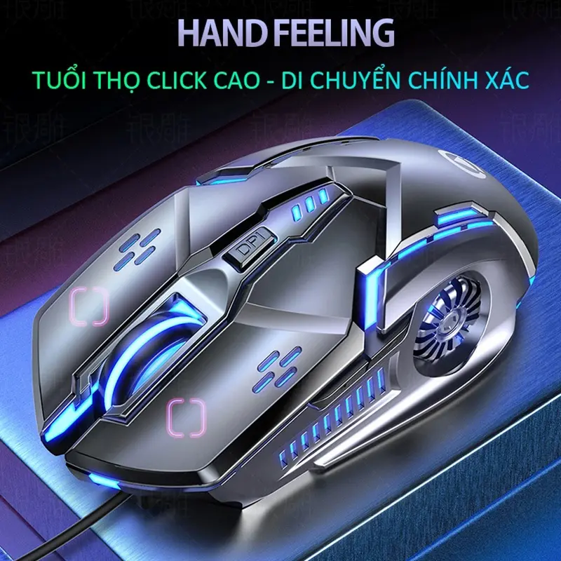 Chuột Máy Tính Chơi Game Gaming Có Dây G5 6D 3200dpi LED 7 Màu, Chuột Văn Phòng Làm Việc 4