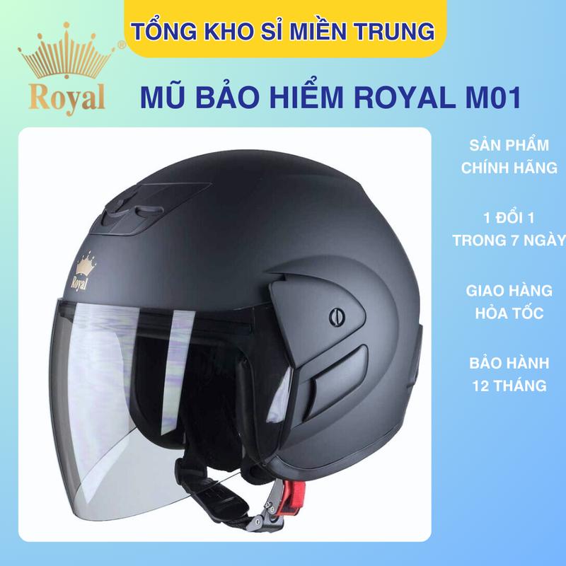 Mũ nón bảo hiểm 3/4 đầu có kính Royal M01 chính hãng cao cấp giá rẻ bền đẹp tốt an toàn đi xe máy
