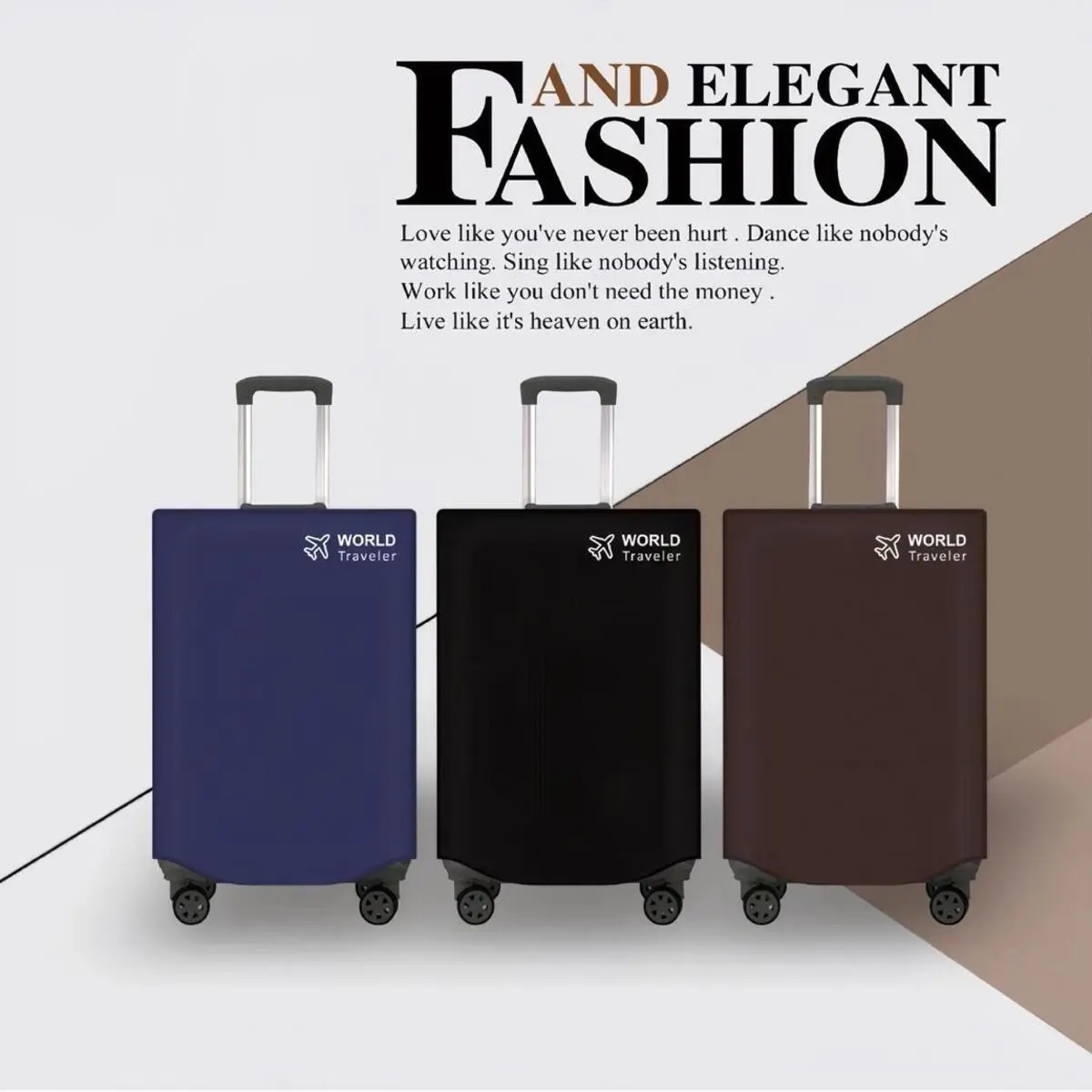 Tuttoo Sarung Pelindung Koper Ukuran 24 Inch Luggage Cover
