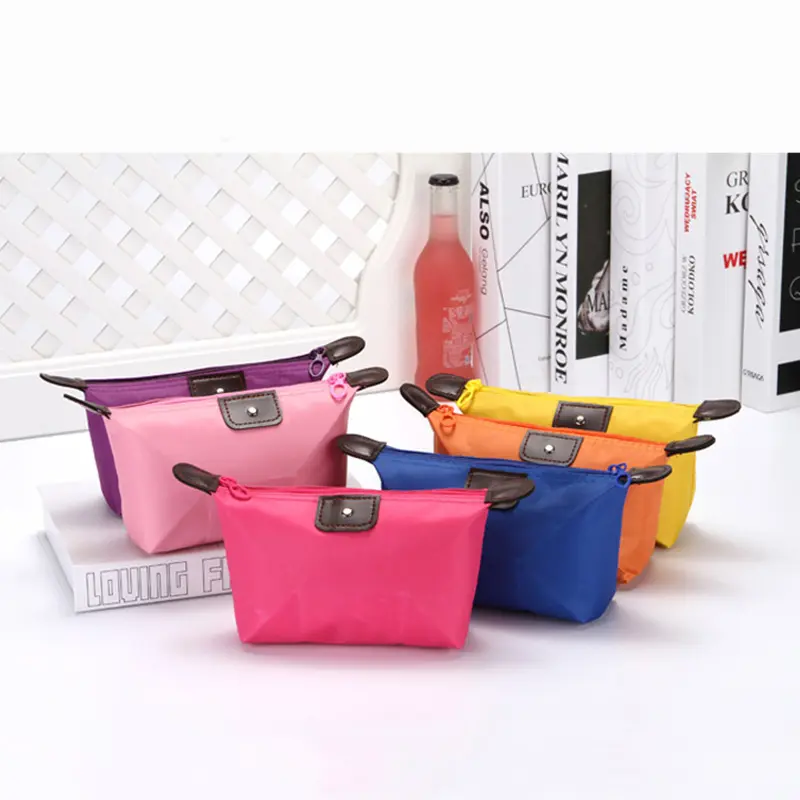 Dumpling Small Cosmetic Bag Handbag Makeup Pouch Women's Necessaries Cute Make Up Organizer Bags for Ladies