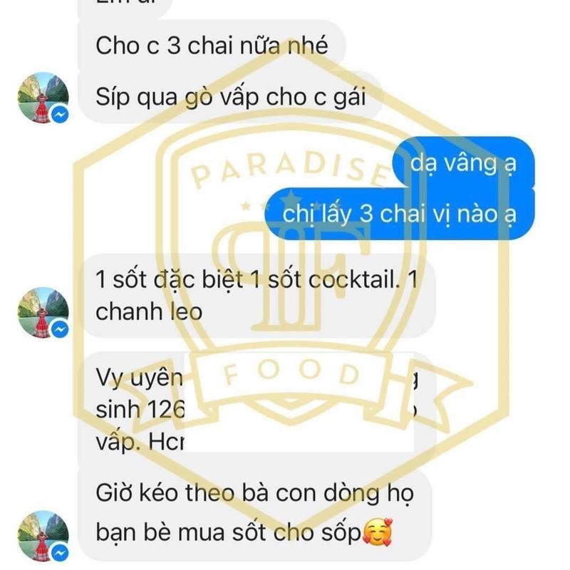 Xốt chanh leo Paradise - Chai 330ml - 100% chanh leo tươi, chua ngọt dịu nhẹ  - Dùng cho các món salad rau, hoa quả và chấm các loại hải sản,áp chảo - Nước Sốt, Gia Vị 4