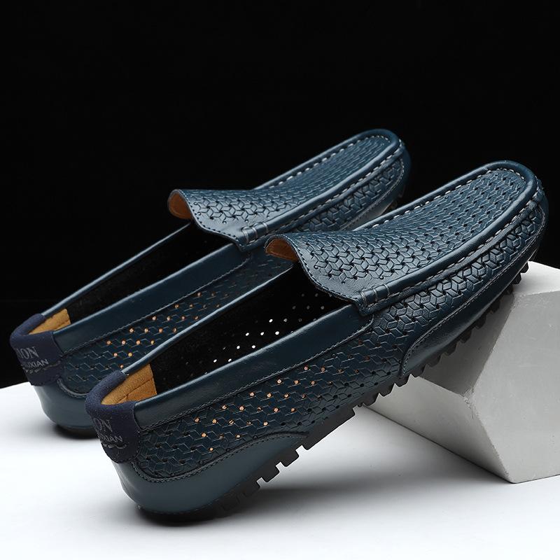 Product Introduction of Giày Da Cho Nam, Khâu Tay, Da Thật, Phong Cách Anh Quốc Ruoshuai, Xuyên Biên Giới, Ngoại Cỡ, Thiết Kế Khoét Lỗ Giày Doug Shoes 4