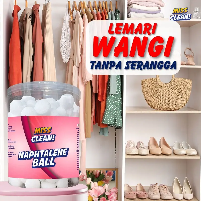 Naphthalene Ball Pengharum Lemari Pakaian Baju Kamper Kapur Barus Pengusir Tikus Serangga Menghilangkan Bau Tak Sedap 0